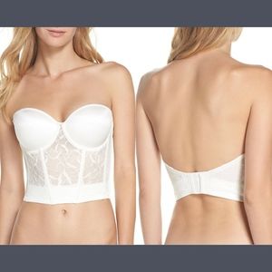 NWT Le Mystère Sensuelle‎ Convertible Underwire Bustier Ivory [SZ 38DD/E ]